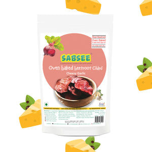 Oven Baked Beetroot Chips - Cheesy Garlic - ₹150 (3 Pack)